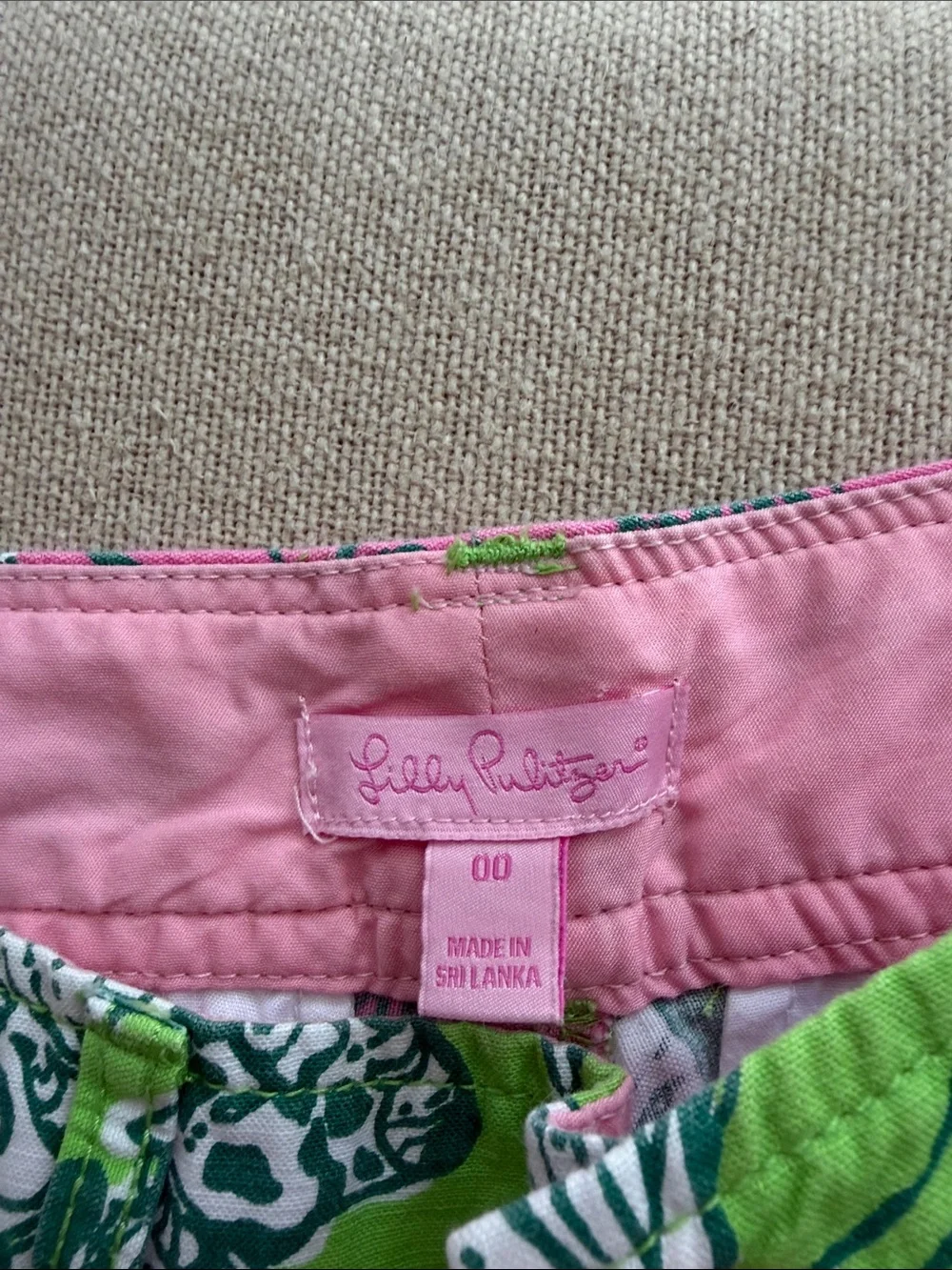 Lilly Pulitzer Pink & Lime Green Shorts